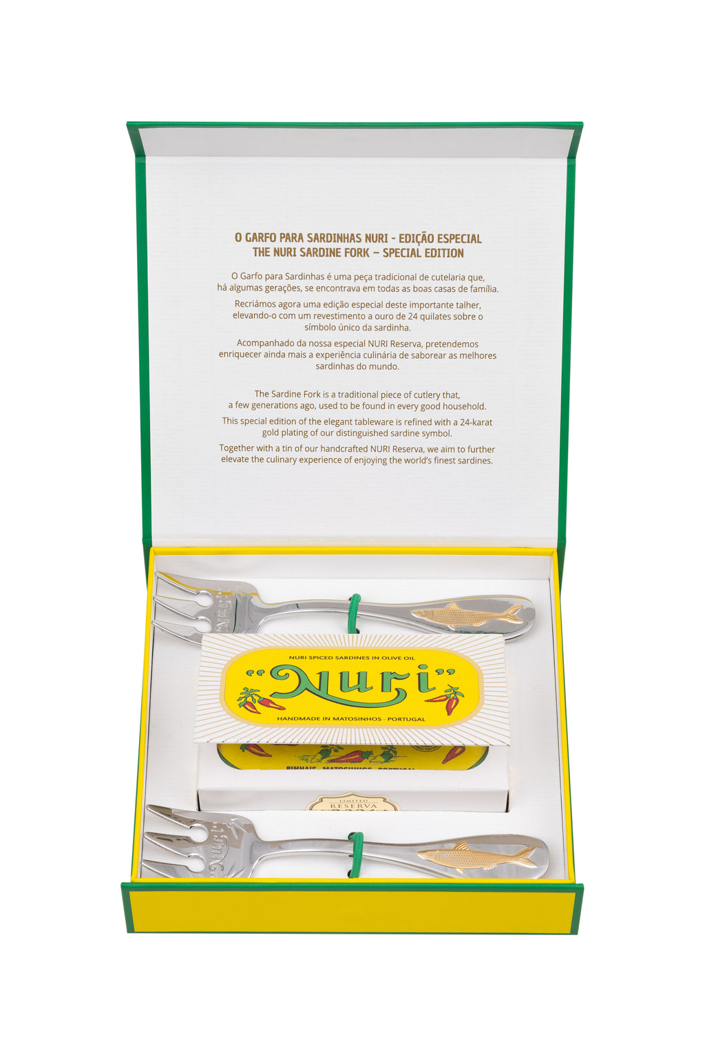 Novo garfo para sardinha Nuri – Edição Especial (Inglês e Português)
